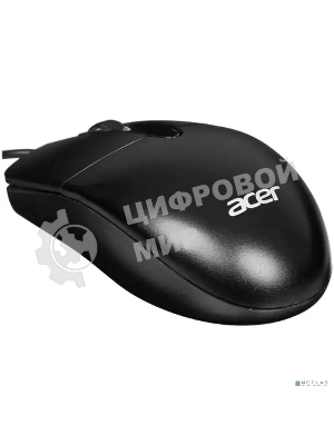 Мышь проводная Acer OMW300 черный, 1200 dpi, USB, кнопки - 3