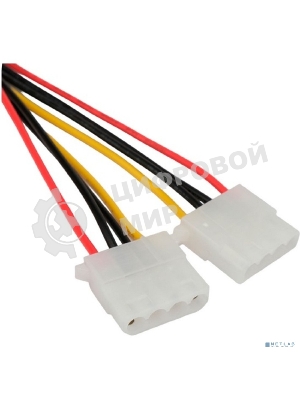 Кабель питания SATA Cablexpert CC-SATA-2MOLEX-20CM, Sata 15pin/2x Molex 4pin, 20 см, пакет