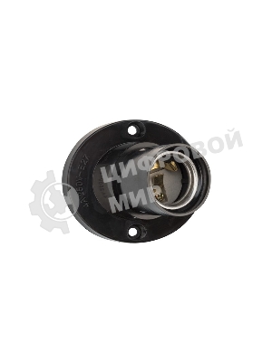 Патрон карболитовый Rexant настенный Е27 черный c этикеткой наклонный