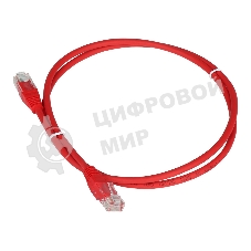 Патч-корд LANMASTER TWT UTP cat.5e, с заливными колпачками, 1.0 м, красный