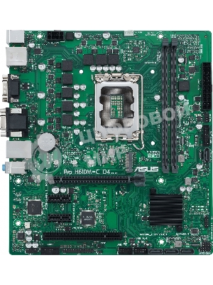 Материнская плата ASUS Pro H610M-C D4-CSM, LGA 1700, Intel H610, 2xDDR4, 4xSATA, 1xM.2, 1xPCI-E 4.0 x16, 1xPCI, 1xDP, 1xHDMI, 1xVGA, 1x 1Gb LAN, 2xUSB-A 2.0, 2xUSB-A 3.2 Gen 1, 3x3.5 мм, 7.1, Micro-ATX