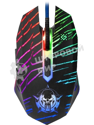 Мышь проводная Defender Dark Agent GM-590L черный, 12800 dpi, USB, кнопки - 6