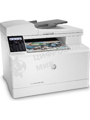 МФУ лазерное HP Color LaserJet Pro M183fw (7KW56A), A4, цветной, печ. до 16 стр/мин., скан. до 15 стр/мин. (ч/б) 8 стр/мин. (цвет), 600 x 600 dpi (печать) 1200x1200dpi (скан.), USB, RJ-45, Wi-Fi, Air Print, Mopria