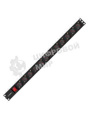 Блок розеток вертикальный ExeGate ServerPro PDU-V120 Al-12S-EU2.5-SW (19