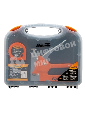 Набор Sparta: степлер мебельный регулируемый, скобы 500 шт, рулетка 2м., тип скобы 53, 4-14 мм