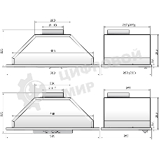 Вытяжка встраиваемая Elikor 52Н-400-П3Д нержавеющая сталь, 50 см, 400 куб. м/ч, 57 дБ
