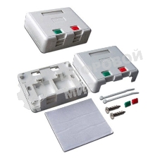 Розетка Lanmaster Mosaic NM-EL45X45-WH (упак.:1шт) 1м белый