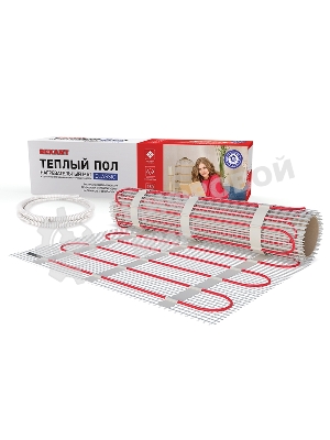 Теплый пол (нагревательный мат) Rexant Classic RNX -1,0-150 (площадь 1,0 м2 (0,5 х 2,0 м)), 150 Вт, двухжильный с экраном