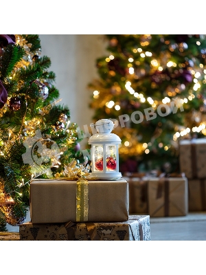 Декоративный фонарь Neon-night с шариками 12х12х20,6 см, белый корпус, теплый белый цвет свечения