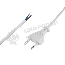 Сетевой шнур Rexant 2х0,75 мм², 1,8 м белый