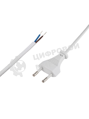 Сетевой шнур Rexant 2х0,75 мм², 1,8 м белый
