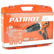 Дрель-шуруповерт Patriot BR 210Li-h UES, 21 В, 2 Ач, 50 Нм, бесщеточный, ударный