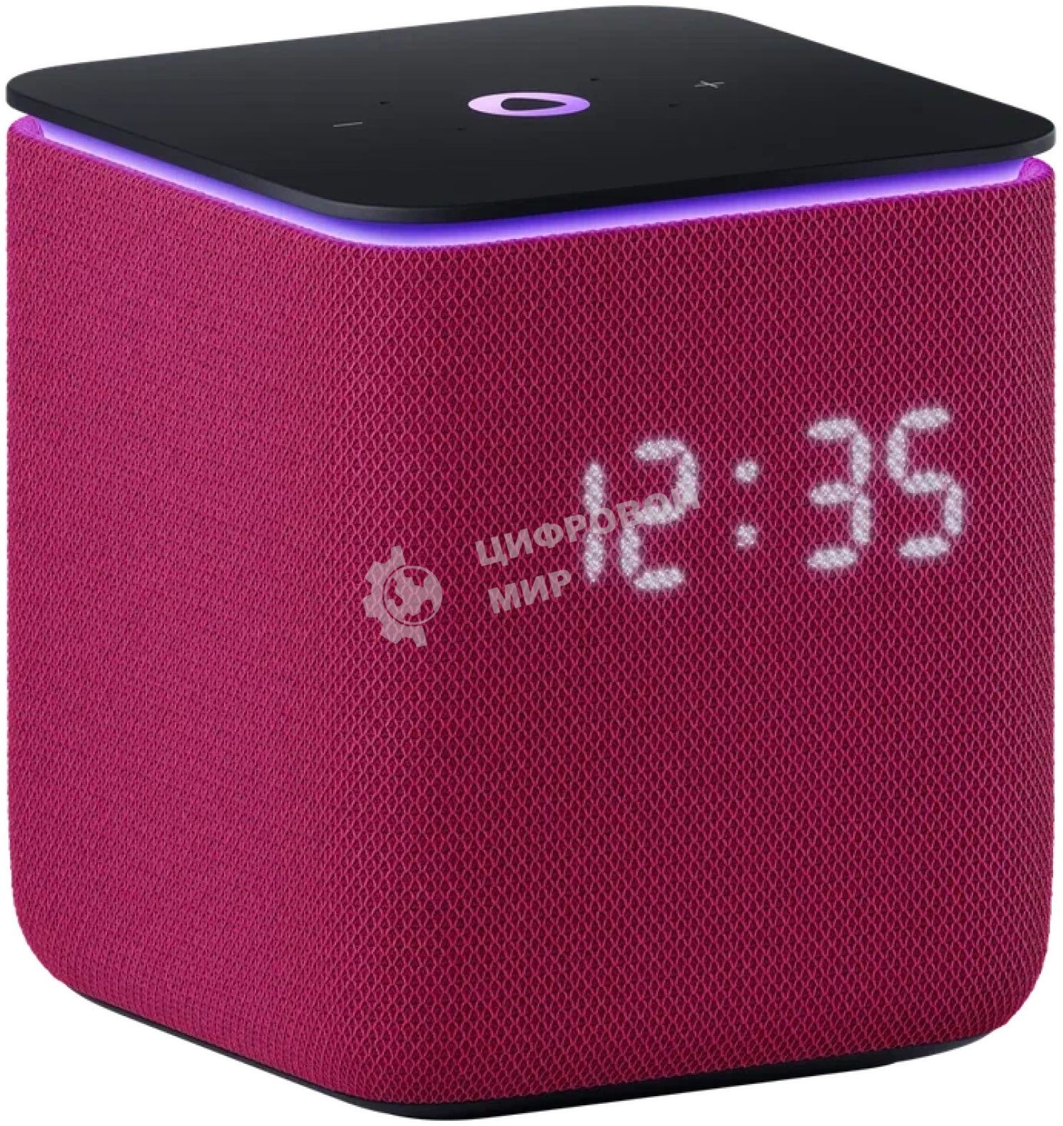 Умная колонка Яндекс Станция Миди, 24Вт, с экраном, 2 динамика, Wi-Fi, BT5.0, Zigbee, Алиса, малиновый