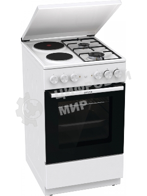 Плита комбинированная Gorenje GK5A12WG белый, конфорок 2 газовых и 2 электрических, духовка 68 л, 50 см x 85 см x 59.4 см