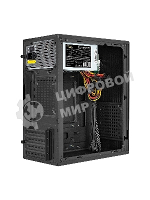 Компьютерный корпус Minitower ExeGate BAA-308MU2-UNS400 (mATX, БП UNS400 с вент. 12см, 1хUSB+2хUSB 3.0, HD Audio, черный)