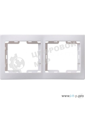 Рамка IEK EMK20-K01-DM РГ-2-КБ 2местн. горизонт. КВАРТА (белый)