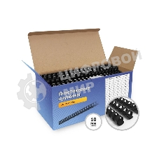 Пластиковые пружины для переплета ГЕЛЕОС 10 мм (50-71 лист), черные, 100 шт.