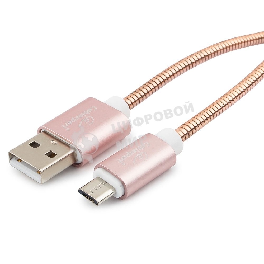 Кабель USB2.0 Cablexpert CC-G-mUSB02Cu-0.5M, AM/microB, серия Gold, длина 0.5м, золото, блистер