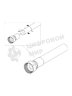 Разъем антенный на кабель Rexant штекер F для кабеля SAT (с резиновым уплотнителем) (блист. 2 шт)