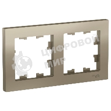 Рамка 2-м AtlasDesign универс. шампань SchE ATN000502