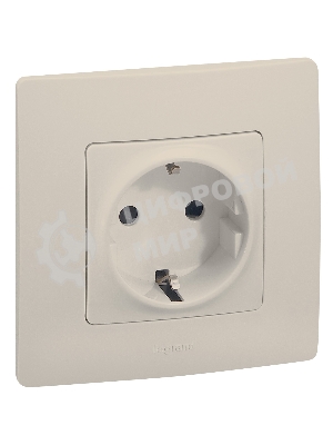 Розетка 2К+З винты, сл. кость ETIKA 