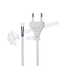 Сетевой шнур Rexant 2х0,75 мм², 1,8 м белый