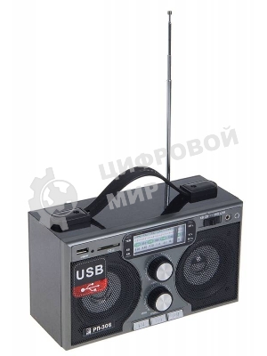 Радиоприемник портативный Сигнал БЗРП РП-306 черный USB SD
