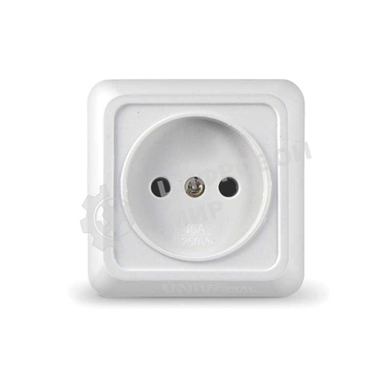Розетка 1-м ОП Олимп 16А IP20 белый Universal О0022