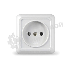 Розетка 1-м ОП Олимп 16А IP20 белый Universal О0022