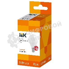 Лампа светодиодная IEK LLE-G45-5-230-30-E14 ECO G45 5Вт шар 3000К теплый белый E14 450лм 230-240В