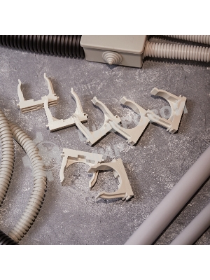 Крепеж-клипса для монтажного пистолета Rexant Ø 40 мм, серая (25 шт/уп)