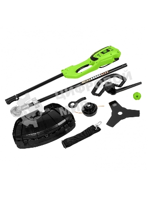 Триммер электрический Сибртех ЭК-1200, 1200 Вт, 380 мм, разборная штанга,катушка,диск