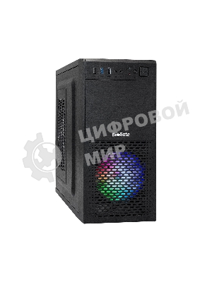 Компьютерный корпус Minitower ExeGate mEVO-7807-XP600 (mATX, БП XP600 с вент. 12см, 1*USB+1*USB 3.0, черный, 1 вент. 12см с RGb подсветкой)