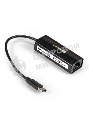 Кабель-адаптер ExeGate EXE-732C-45 (USB2.0 Type-C --> 1xRJ45 UTP 10Mbps/100Mbps, Realtek Chipset RTL8152B)