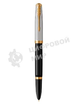 Ручка перьевая Parker 51 Premium (CW2169030) Black St.Steel GT, F, сталь нержавеющая, подарочная коробка