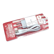 Блок питания (сетевой адаптер) HOCO C81A Asombroso single 1xUSB с кабелем Micro-USB, 2.1A, 10W