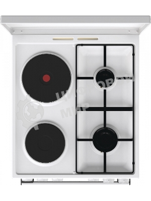 Плита комбинированная Gorenje GK5A12WG белый, конфорок 2 газовых и 2 электрических, духовка 68 л, 50 см x 85 см x 59.4 см