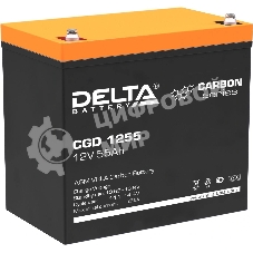 Аккумуляторная батарея Delta CGD 1255 напряжение 12В, емкость 55А·ч (230х138х205мм)