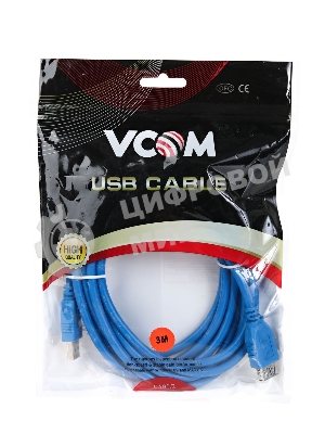 Кабель VCOM VUS7065-3M Кабель-удлинитель USB3.0 Am-Af 3 м