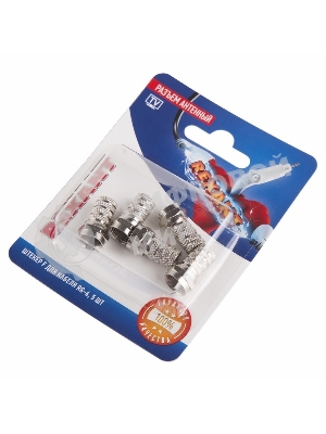 Разъем антенный на кабель штекер F для кабеля RG-6 (блист.5шт) Rexant 06-0004-A5