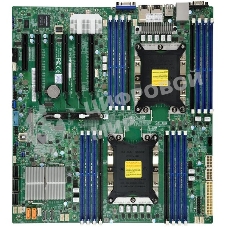 Материнская плата Supermicro MBD-X11DPI-N-B, LGA 3647, Intel C621, 16xDDR4, 14xSATA, 1xM.2, 6xPCI-E 3.0 (x16, x8), 2x 1Gb LAN, 1xVGA, 4xUSB-A 2.0, 3xUSB-A 3.2 Gen 1, 2xCOM, E-ATX, Bulk