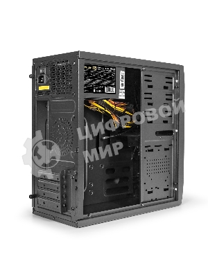 Компьютерный корпус Minitower ExeGate mEVO-7807-XP600 (mATX, БП XP600 с вент. 12см, 1*USB+1*USB 3.0, черный, 1 вент. 12см с RGb подсветкой)