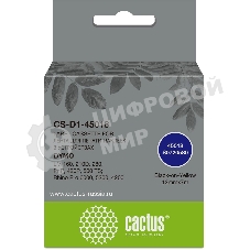 Картридж ленточный Cactus CS-D1-45018 12мм, черный шрифт, желтый фон, 7м для DYMO LM 160, 210D, 280, PnP, 420P, 500 TS; Rhino Pro 6000, 5200, 4200