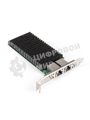 Сетевой адаптер ExeGate EXE-X540-T2 (PCI-E x8 v3.0, порты 2xRJ45 (медные), 10Gb/s (10/5/2.5/1Gb/s, 100Mb/s), Server NIC Intel Chipset X540-AT2)