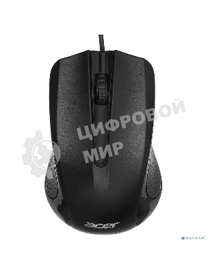 Мышь проводная Acer OMW010 черный, 1200 dpi, USB, кнопки - 3