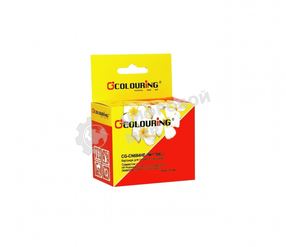 Картридж струйный Colouring CG-CN684HE/CB321HE №178XL для принтеров HP Photosmart C5380/C5383/C6380/C6383/D5460/D5463/Premium Fax/Pro B8553 Black водн Colouring