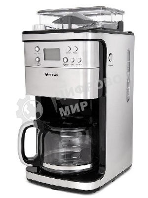 Кофеварка капельная Kitfort КТ-705 серебристый, исп. кофе - зерновой/молотый, 1.5 л, 1000 Вт.