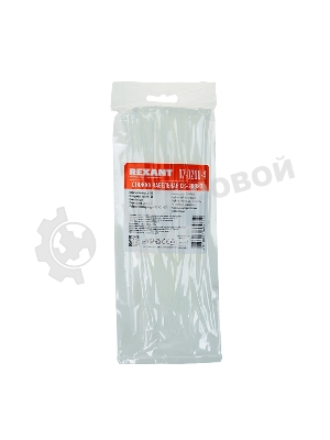 Хомут-стяжка кабельная нейлоновая Rexant 200 x2,5 мм, белая, упаковка 100 шт.