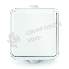 Розетка 1-м ОП Клио 16А с защ. крышкой с заземл. IP44 белый UNIVersal К2229