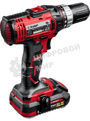 Дрель-шуруповерт Зубр ДШЛ-185-22, 18 В, 2 Ач, 40 Нм, щеточный